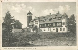 Rozhledna na Klínovci - stav v roce 1920