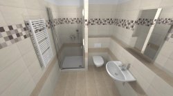 Rezidence Vančurova Ostrov - vizualizace koupelna