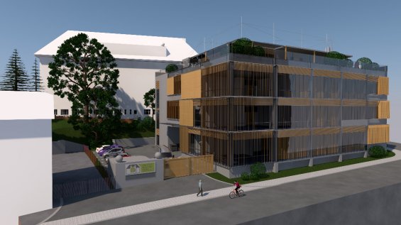 Novostavba pavilonu budovy školy SŠŽ Sokolov
