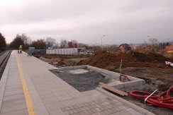 Výstavba zastávky Karlovy Vary aréna - výstavba