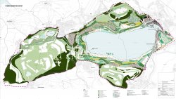 Transformace okolí jezera Medard - výkres koncepce krajiny