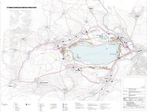 Transformace okolí jezera Medard - výkres dopravní infrastruktury