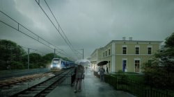 Rekonstrukce výpravní budovy v železniční stanici - vizualizace