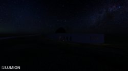 Branišov - Astronomická observatoř - noční vizualizace